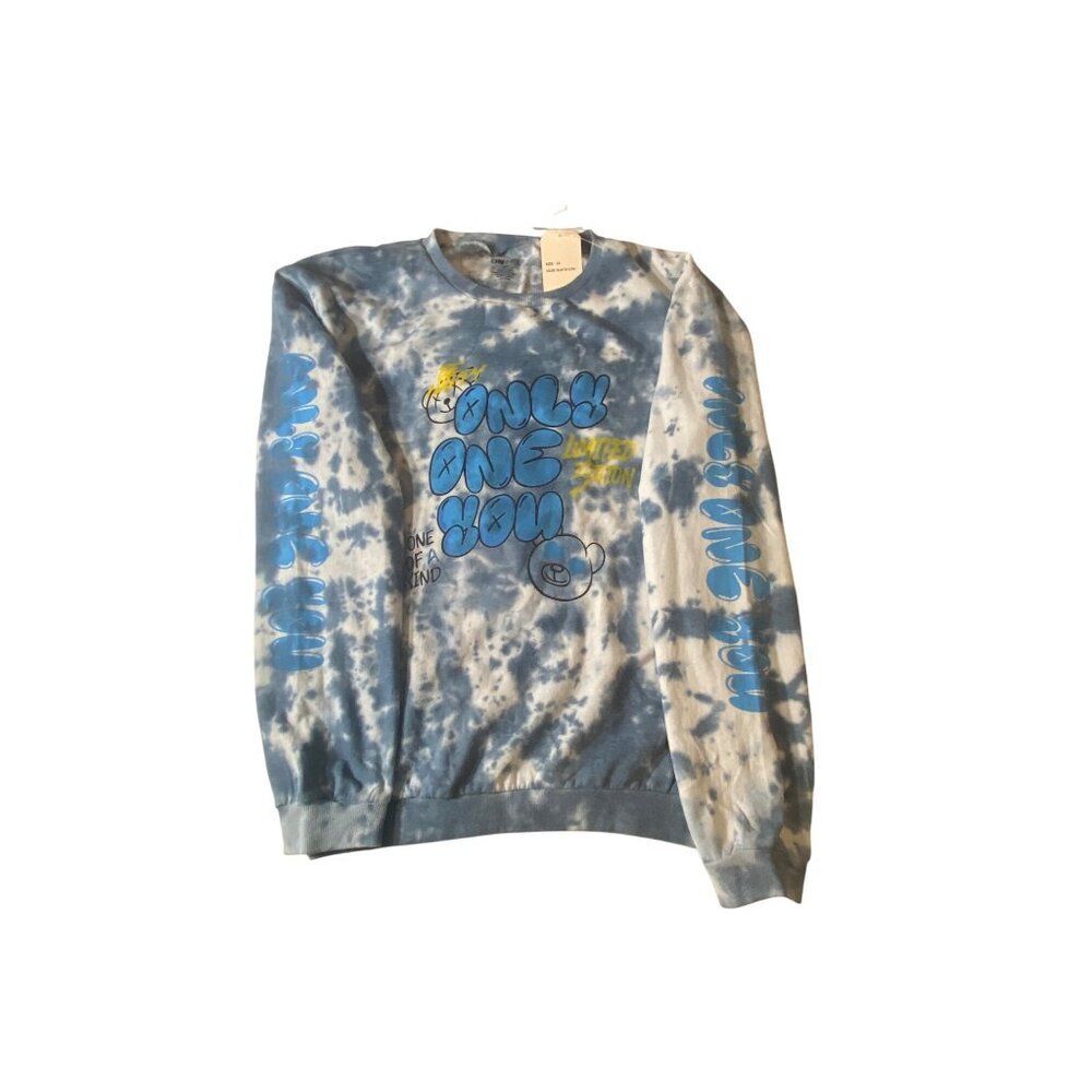 Tie-Dye "Only One You" Limited Edition Sweatshirt 2X On Fire 100% Cotton Blue & - Picture 6 of 9